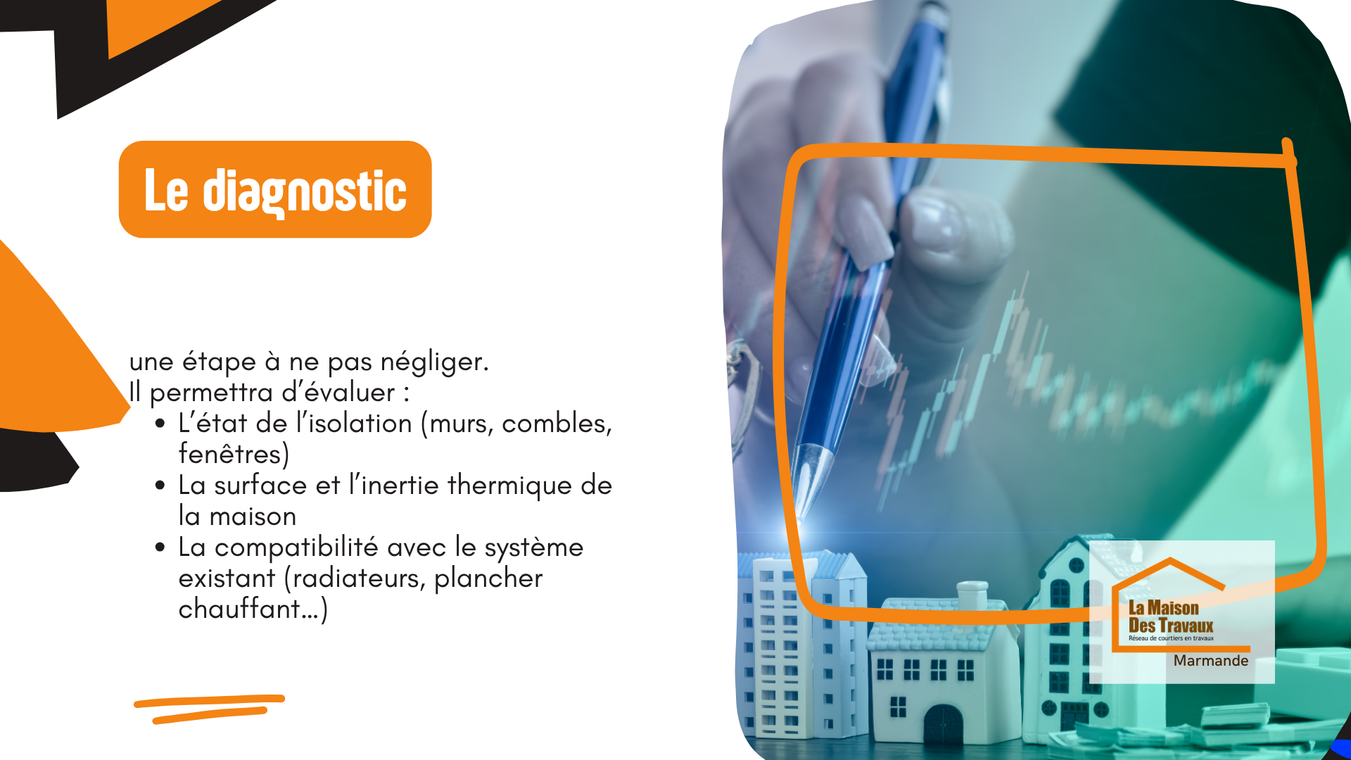 Diagnostic énergétique d’une maison à Marmande pour choisir la solution de chauffage la plus adaptée.