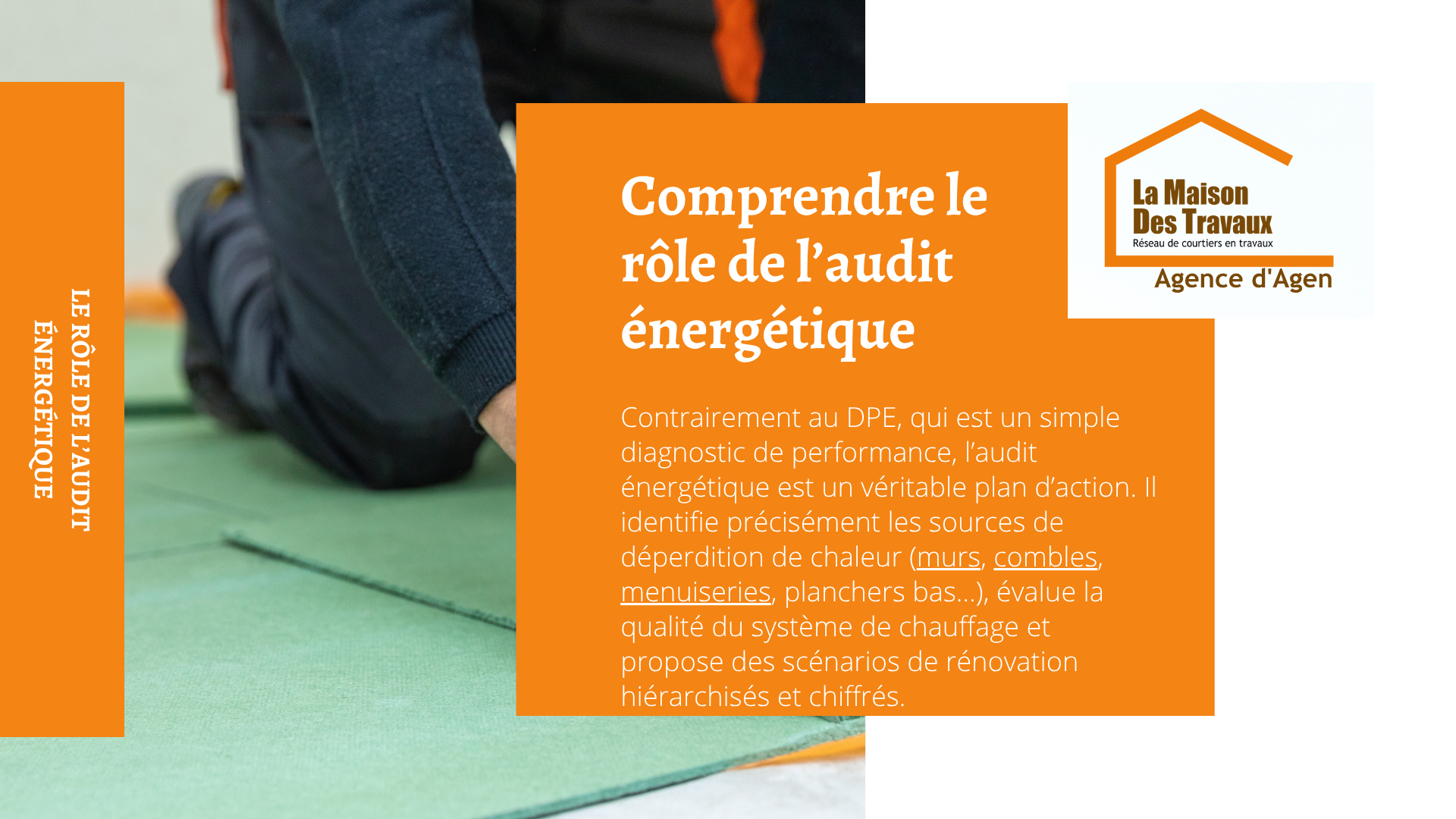 L’audit énergétique identifie les déperditions de chaleur et propose un plan d’action concret pour améliorer la performance de votre logement à Agen.