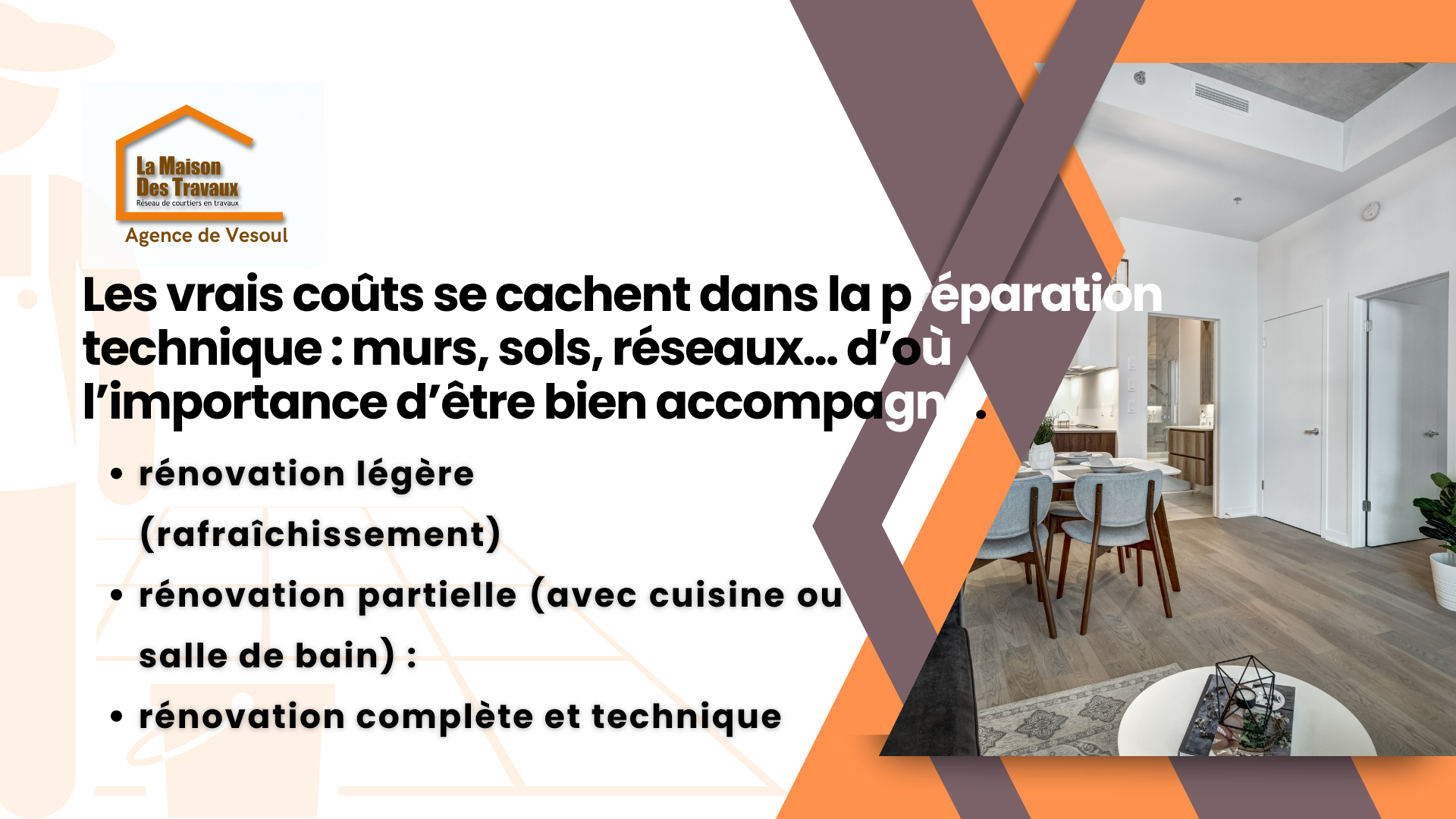 Les vrais coûts se cachent dans la préparation technique : murs, sols, réseaux… d’où l’importance d’être bien accompagné.