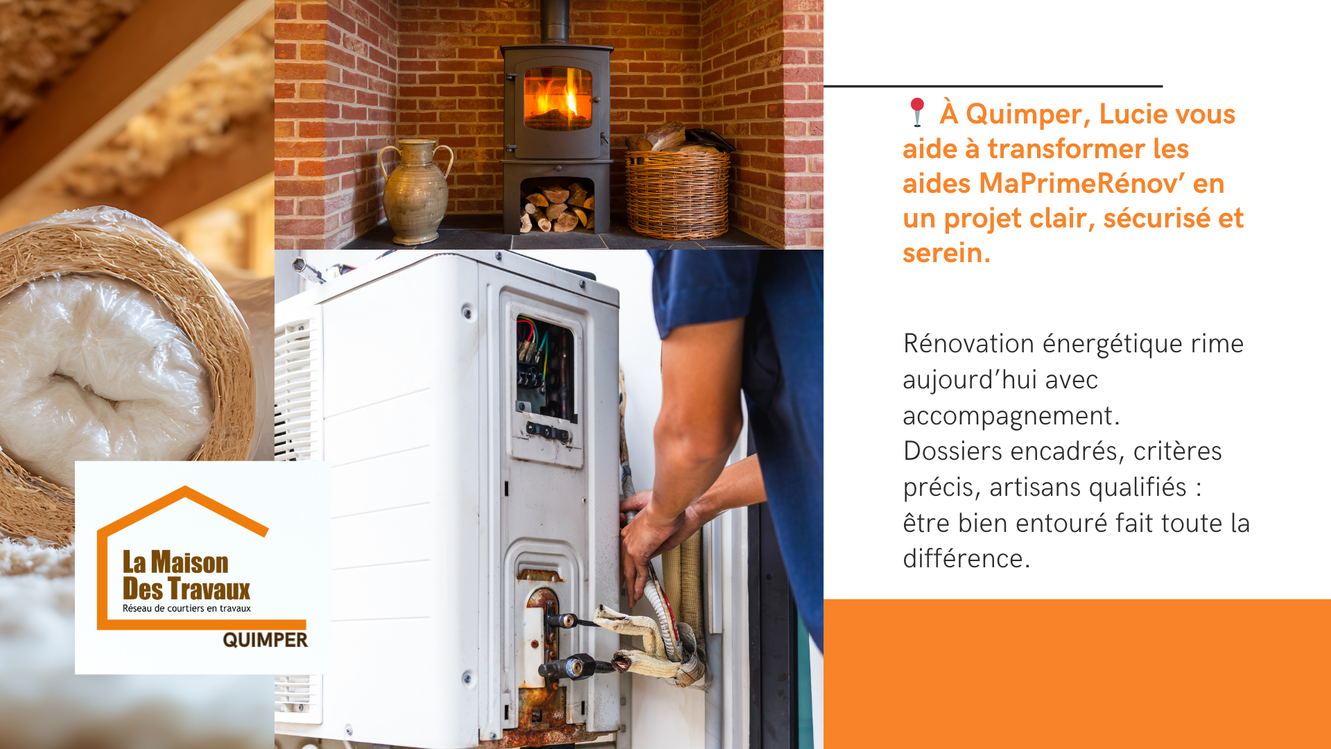 À Quimper, Lucie Pouliquen accompagne votre projet MaPrimeRénov’ de A à Z : aides sécurisées, artisans qualifiés et rénovation maîtrisée.