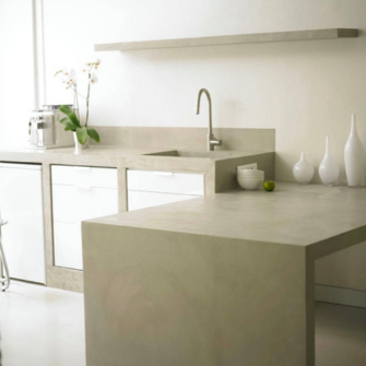 Rénovation cuisine Dole - béton ciré