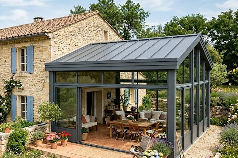 veranda toit aluminium